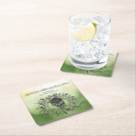 Porta-copo De Papel Quadrado Hajj Mubarak, Santa Kaaba em Meca Arábia Saudita