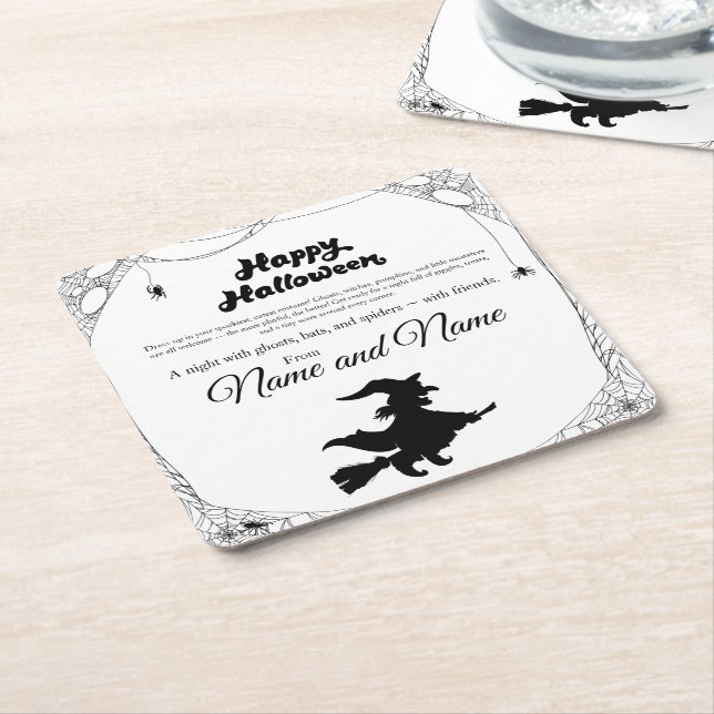 Porta-copo De Papel Quadrado Halloween (Inclinado)