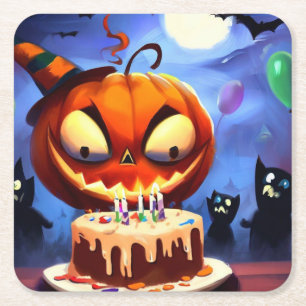 Porta-copo De Papel Quadrado Halloween - Aniversário 3