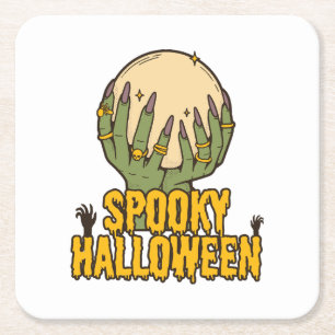 Porta-copo De Papel Quadrado halloween assustador
