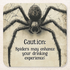 Porta-copo De Papel Quadrado HALLOWEEN Bash, Aranha-Aranha-Cana Personalizável