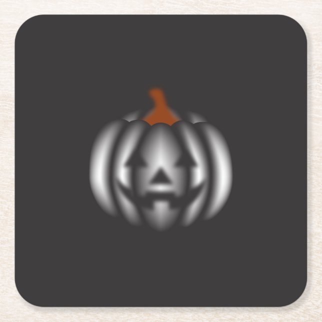 Porta-copo De Papel Quadrado Halloween black pumpkin  (Frente)