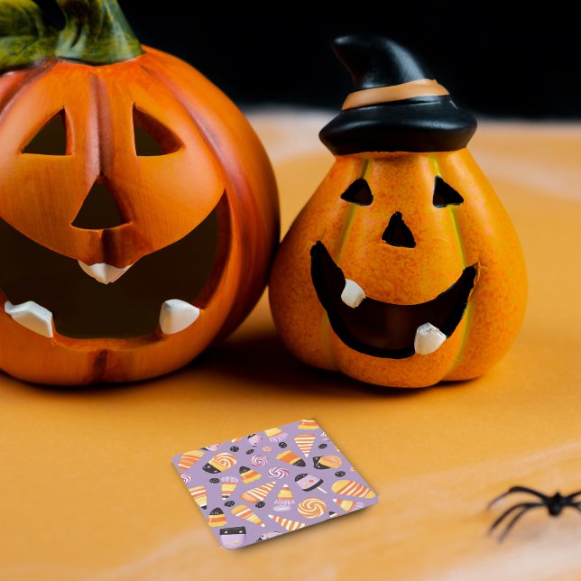 Porta-copo De Papel Quadrado Halloween Candycorn (Criador carregado)