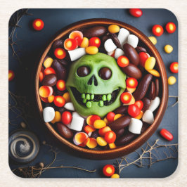 Porta-copo De Papel Quadrado Halloween Creepy Candy Bowl
