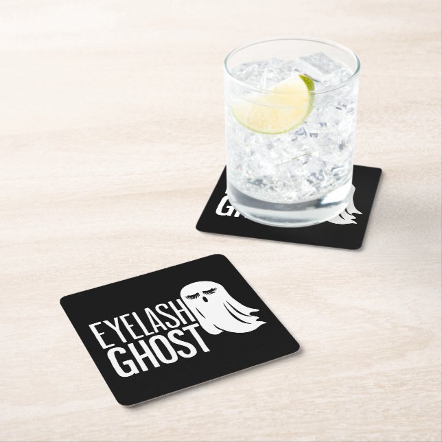 Porta-copo De Papel Quadrado Halloween Eyelash Ghost (Insitu)