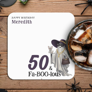 Porta-copo De Papel Quadrado Halloween Ghost Women's Fabuloso 50º Aniversário
