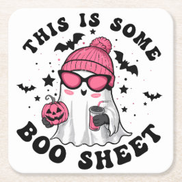 Porta-copo De Papel Quadrado Halloween Humoroso: "Este é um pouco de festas de