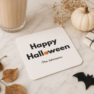 Porta-copo De Papel Quadrado Halloween Moderno Minimalista - Personalizado
