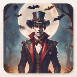 Porta-copo De Papel Quadrado Halloween Steampunk Gótico Zumbi Vampiro
