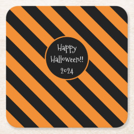 Porta-copo De Papel Quadrado Halloween Stripes