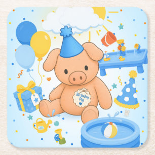 Porta-copo De Papel Quadrado Hamhock's Splashtastic! Storybook Paper Coasters