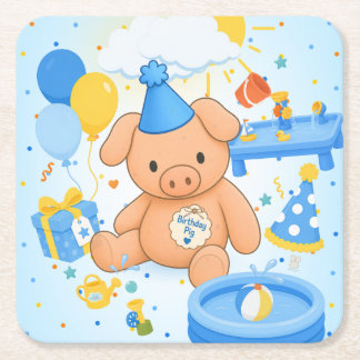 Porta-copo De Papel Quadrado Hamhock's Splashtastic! Storybook Paper Coasters