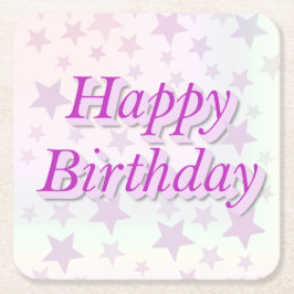 Porta-copo De Papel Quadrado Happy Birthday!!