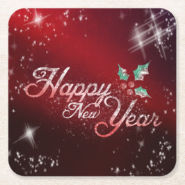 Porta-copo De Papel Quadrado Happy New Year Napkins