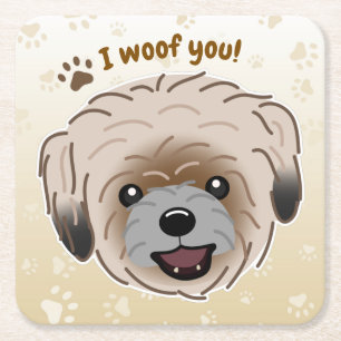 Porta-copo De Papel Quadrado Happy Shih Tzu Dog Lover I Wows
