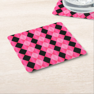 Porta-copo De Papel Quadrado Harlequin dobrado, PORTAS COPOS de FESTA PAPEL-Pre