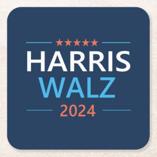 Porta-copo De Papel Quadrado Harris Walz 2024 para Presidente
