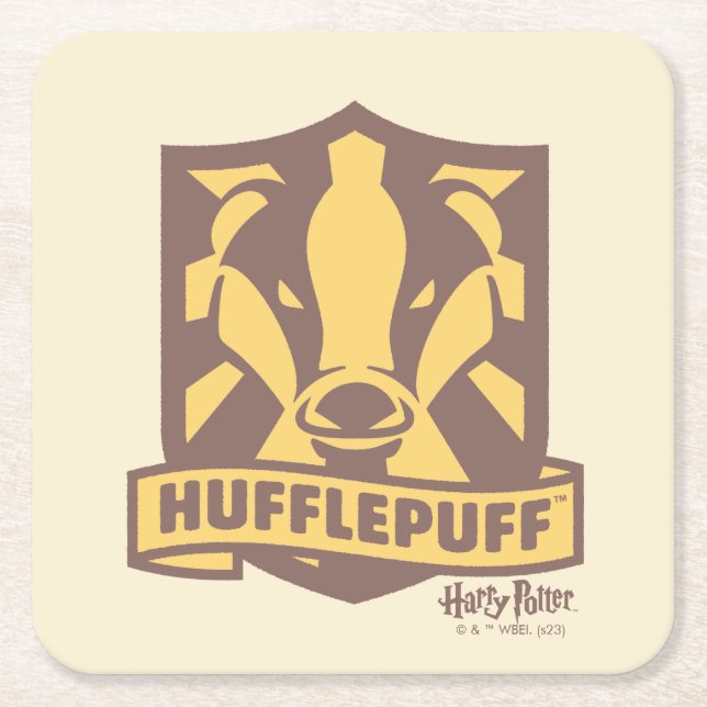 Porta-copo De Papel Quadrado HARRY POTTER™ | FFLUFF™ — Crest (Frente)