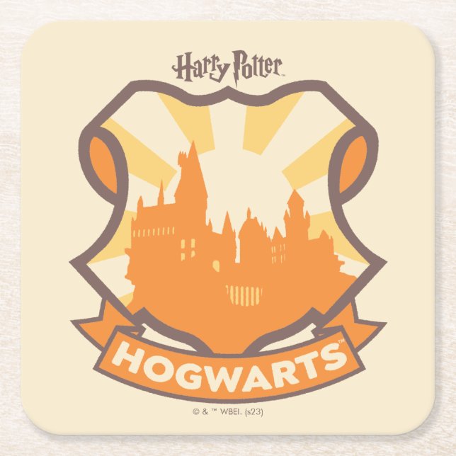 Porta-copo De Papel Quadrado HARRY POTTER™ | Verão Magic HOGWARTS™ Crest (Frente)