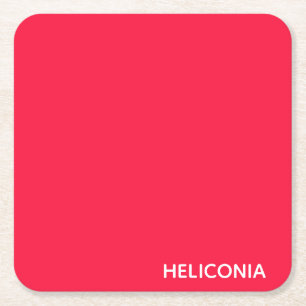Porta-copo De Papel Quadrado Heliconia red color name