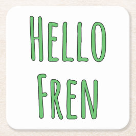 Porta-copo De Papel Quadrado Hello Fren