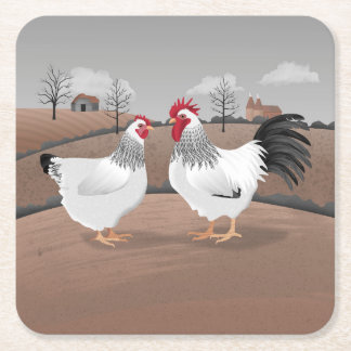 Porta-copo De Papel Quadrado Hen & Rooster
