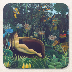 Porta-copo De Papel Quadrado Henri Rousseau - O Sonho / Le Reve