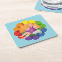 Hermosa chica en columpio con su oso