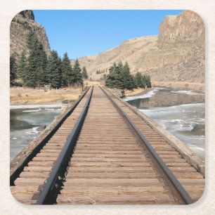 Porta-copo De Papel Quadrado Hetero abaixo da linha - Porta copos ferroviária d