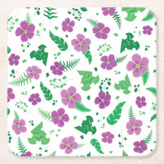 Porta-copo De Papel Quadrado Hibisco Roxo