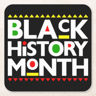 Porta-copo De Papel Quadrado História Negra Mês Melanin Bruh Sista Rainha