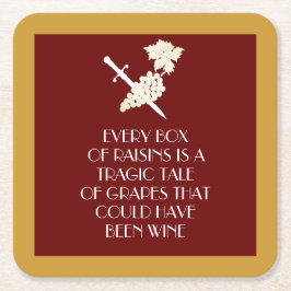 Porta-copo De Papel Quadrado História Trágica