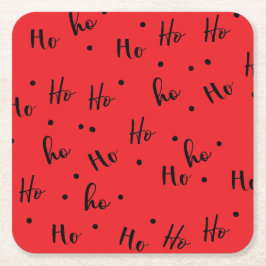 Porta-copo De Papel Quadrado Ho ho ho