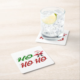 Porta-copo De Papel Quadrado Ho Ho Ho Papai Noel Graduado