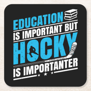 Porta-copo De Papel Quadrado Hockey engraçado é importante