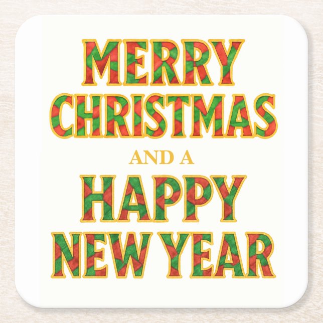 Porta-copo De Papel Quadrado Holiday (Frente)