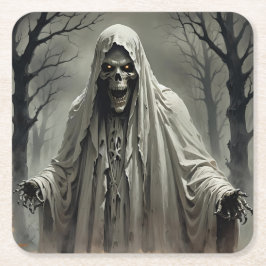 Porta-copo De Papel Quadrado Homem de Esqueleto Assustador