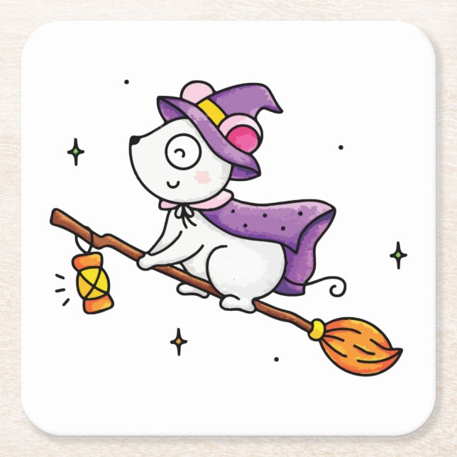 Porta-copo De Papel Quadrado Hora de bruxaria (Frente)