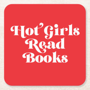 Porta-copo De Papel Quadrado Hot Girls Leia Livros