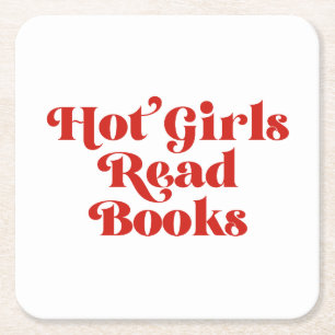 Porta-copo De Papel Quadrado Hot Girls Leia Livros