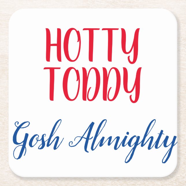 Porta-copo De Papel Quadrado Hotty Toddy Napkins (Frente)