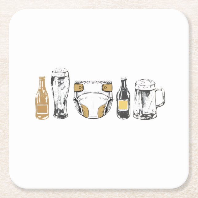 Porta-copo De Papel Quadrado Huggies and Chuggies (Frente)