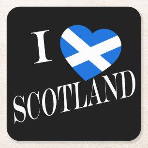 Porta-copo De Papel Quadrado I Heartflag Scotland com o orelhão