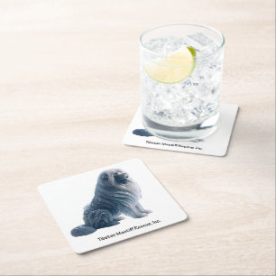 Porta-copo De Papel Quadrado Ice Sentando Tibetano Mastiff Napkins