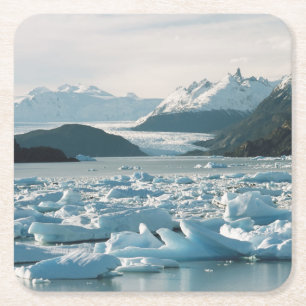 Porta-copo De Papel Quadrado Icebergs Glaciais