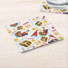 Porta-copo De Papel Quadrado Ilha Treasure