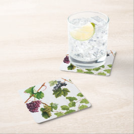 Porta-copo De Papel Quadrado Ilhas Gregas do Vineyard do Mediterrâneo