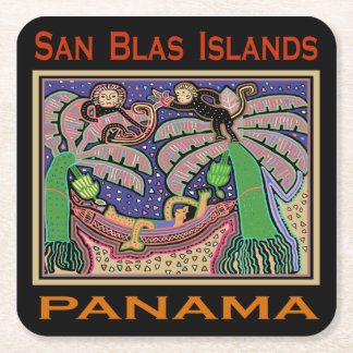Porta-copo De Papel Quadrado Ilhas San Blas Panamá Mola