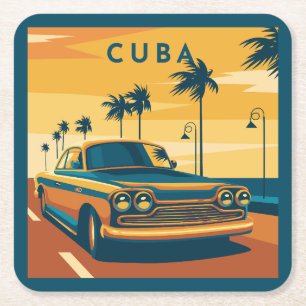 Porta-copo De Papel Quadrado Ilustração de Cuba