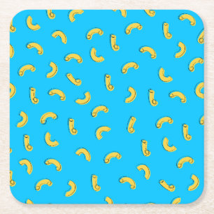 Porta-copo De Papel Quadrado Ilustração de Macarrão com Queijo